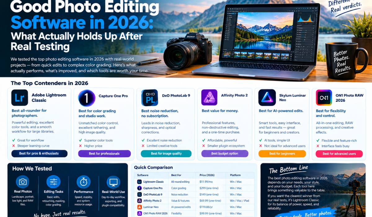 Good Photo Editing Software in 2026: What Actually Holds Up After Real Testing