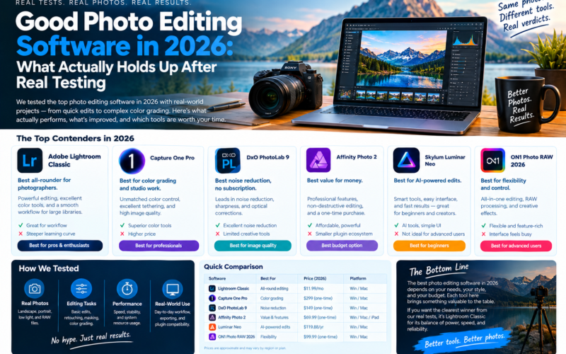 Good Photo Editing Software in 2026: What Actually Holds Up After Real Testing