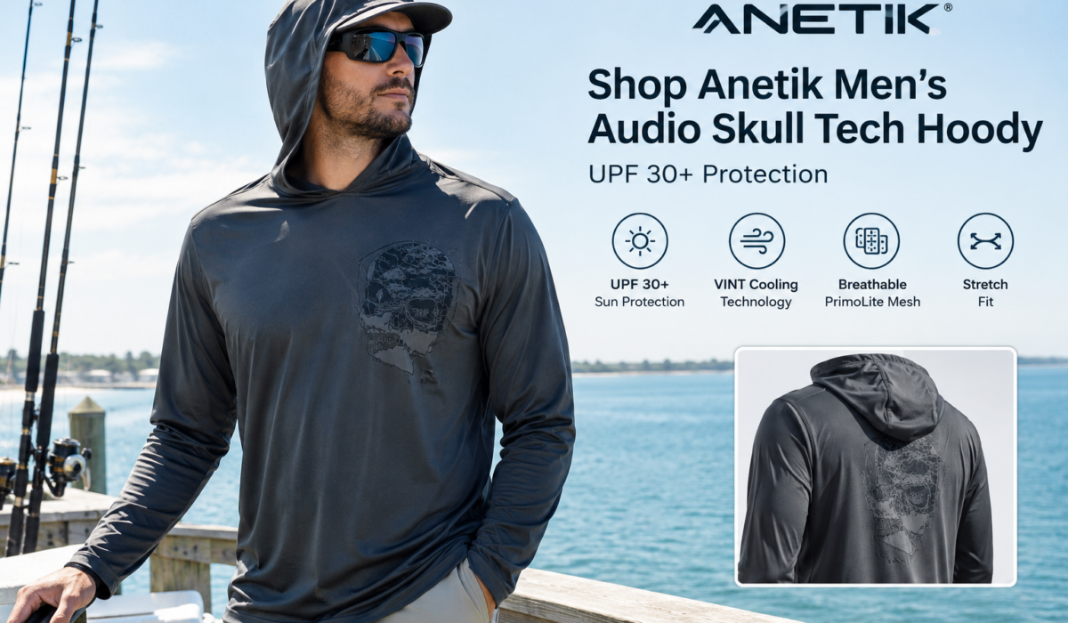 Shop Anetik Men’s Audio Skull Tech Hoody | UPF 30+ Protection