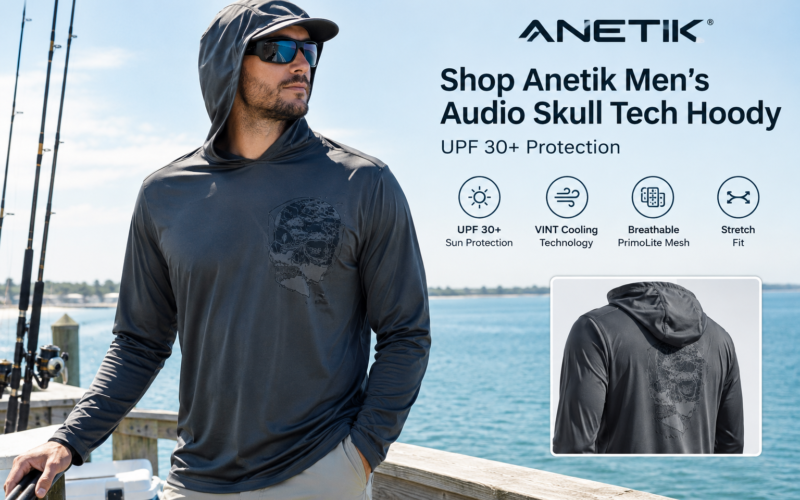 Shop Anetik Men’s Audio Skull Tech Hoody | UPF 30+ Protection